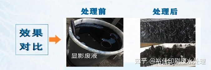 顯影廢液處理后對(duì)比